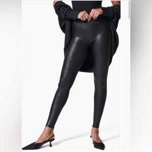 SPANX Black Faux Leather Leggings
